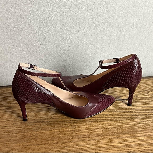 Sacha London Acacia Bordo T-Strap Heels, New in Box - Picture 6 of 8